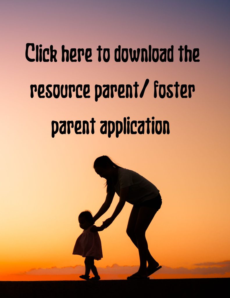 This link leads to the foster parent application